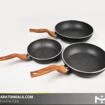 سرویس تابه 6 پارچه چدن مدل فورج رنگ مشکی ماراتن