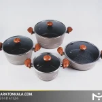 سرویس قابلمه 8 پارچه مدل فورج رنگ زیتونی ماراتن