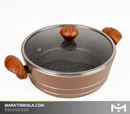ماهیتابه دو دسته فورج شکلاتی سایز 28 ماراتن