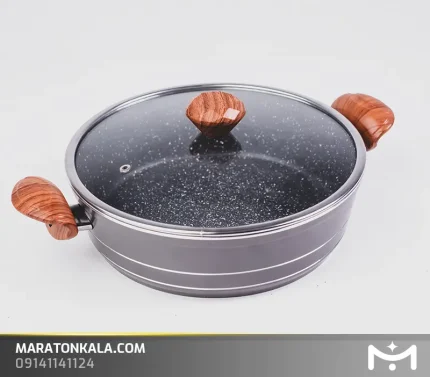 ماهیتابه دو دسته فورج طوسی سایز 28 ماراتن