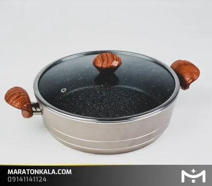 ماهیتابه دو دسته فورج نسکافه ای سایز 28 ماراتن