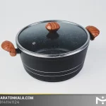 سرویس قابلمه 8 پارچه چدن مدل فورج مشکی ماراتن