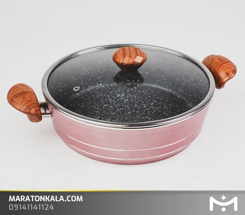 ماهیتابه دو دسته فورج رزگلد سایز 28 ماراتن